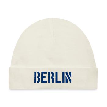 Berlin Slogan - Brandenburger Tor - Alexanderplatz - Baby Premium Organic Mütze - Naturweiß - Vorne