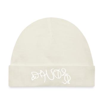 Davos Ski Snowboard Souvenir Mitbringsel - Baby Premium Organic Mütze - Naturweiß - Vorne