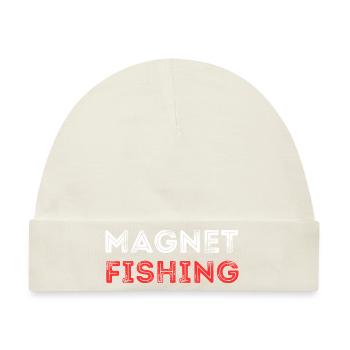 MAGNETFISCHEN METALL WÖRTER - Baby Premium Organic Mütze - Naturweiß - Vorne