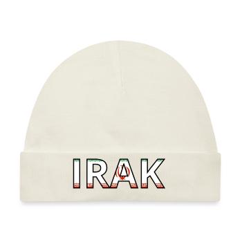 Flagge des Irak - Baby Premium Organic Mütze - Naturweiß - Vorne