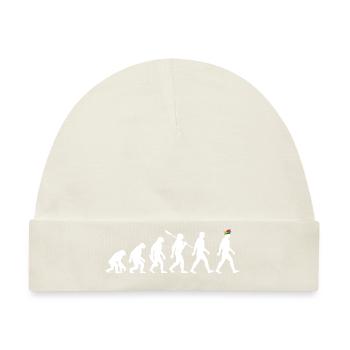 Evolution - Karneval - Narrenkappe - Verkleidung - Baby Premium Organic Mütze - Naturweiß - Vorne