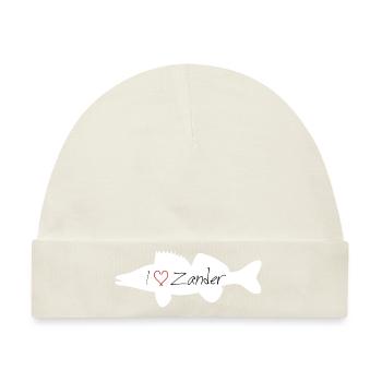 I Love Zander weiss - Baby Premium Organic Mütze - Naturweiß - Vorne