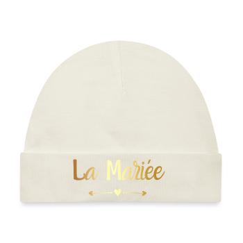 Die Goldene Braut - Geschenk an die Braut - Baby Premium Organic Mütze - Naturweiß - Vorne