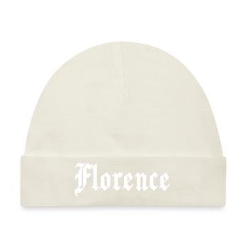 Florence, gothic, schrift - Baby Premium Organic Mütze - Naturweiß - Vorne