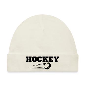Hockey originelle Geschenkidee - Baby Premium Organic Mütze - Naturweiß - Vorne