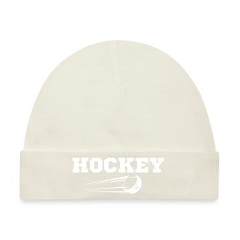Hockey originelle Geschenkidee - Baby Premium Organic Mütze - Naturweiß - Vorne