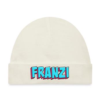 Name Motiv: Franzi - Baby Premium Organic Mütze - Naturweiß - Vorne