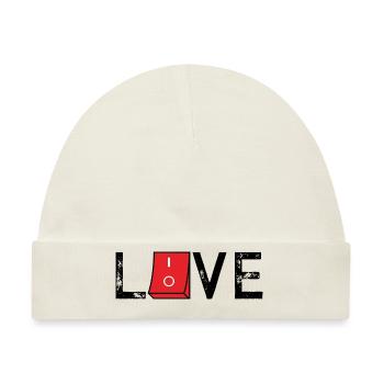 Love On Off - Baby Premium Organic Mütze - Naturweiß - Vorne