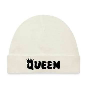 queen - Baby Premium Organic Mütze - Naturweiß - Vorne