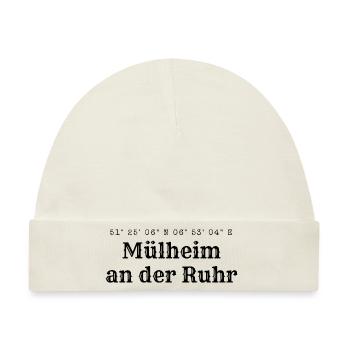 Mülheim an der Ruhr Koordinaten - Baby Premium Organic Mütze - Naturweiß - Vorne