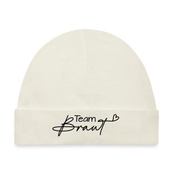 Team Braut - Baby Premium Organic Mütze - Naturweiß - Vorne