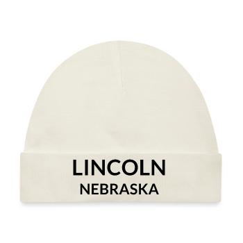 Lincoln Nebraska USA - Baby Premium Organic Mütze - Naturweiß - Vorne