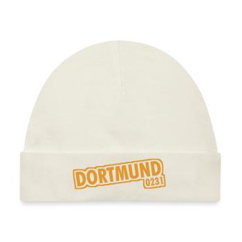 Dortmund - 0231 - Vorwahl - Baby Premium Organic Mütze - Naturweiß - Vorne