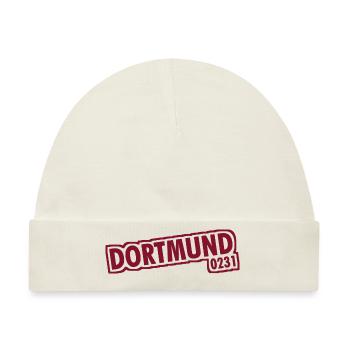 Dortmund - 0231 - Vorwahl - Baby Premium Organic Mütze - Naturweiß - Vorne