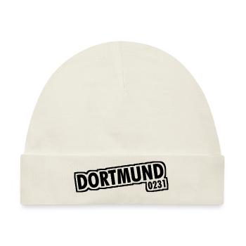 Dortmund - 0231 - Vorwahl - Baby Premium Organic Mütze - Naturweiß - Vorne