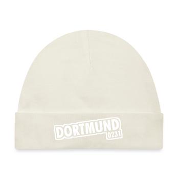 Dortmund - 0231 - Vorwahl - Baby Premium Organic Mütze - Naturweiß - Vorne