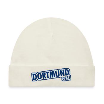 Dortmund - 0231 - Vorwahl - Baby Premium Organic Mütze - Naturweiß - Vorne