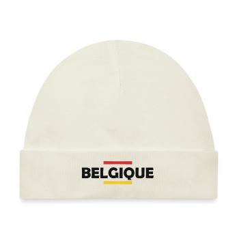 Belgium Stripes Belgien Belgique - Baby Premium Organic Mütze - Naturweiß - Vorne