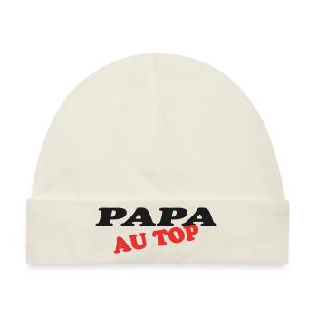 PAPA AN DER SPITZE - Baby Premium Organic Mütze - Naturweiß - Vorne