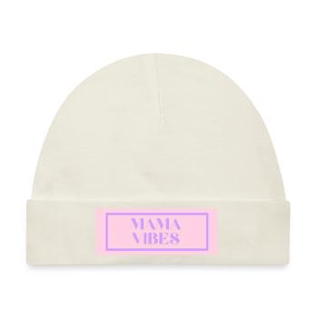 mama vibes - Baby Premium Organic Mütze - Naturweiß - Vorne