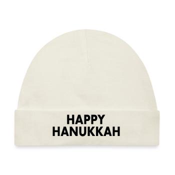 HAPPY HANUKKAH - Baby Premium Organic Mütze - Naturweiß - Vorne