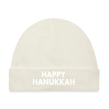 HAPPY HANUKKAH - Baby Premium Organic Mütze - Naturweiß - Vorne