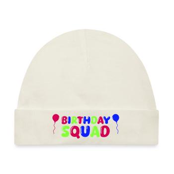 birthday squad - Baby Premium Organic Mütze - Naturweiß - Vorne
