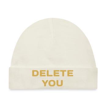 DELETE funny - Baby Premium Organic Mütze - Naturweiß - Vorne