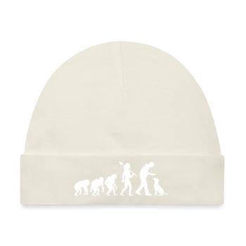 Retro Evolution Labrador Retriever Lab Hunde Apportieren - Baby Premium Organic Mütze - Naturweiß - Vorne