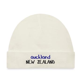Auckland - New Zealand - Kiwi Aotearoa Neuseeland - Baby Premium Organic Mütze - Naturweiß - Vorne