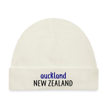 Auckland - New Zealand - Kiwi Aotearoa Neuseeland - Baby Premium Organic Mütze - Naturweiß - Vorne