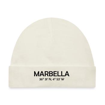 Marbella Coordinates Espana Spain Spainen - Baby Premium Organic Mütze - Naturweiß - Vorne