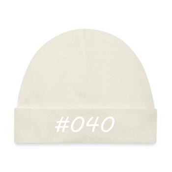 #040 - 040 - Vorwahl - Hamburg - Elbe - Alster - Baby Premium Organic Mütze - Naturweiß - Vorne