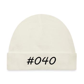 #040 - 040 - Vorwahl - Hamburg - Elbe - Alster - Baby Premium Organic Mütze - Naturweiß - Vorne
