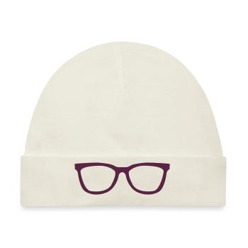 brille - Baby Premium Organic Mütze - Naturweiß - Vorne