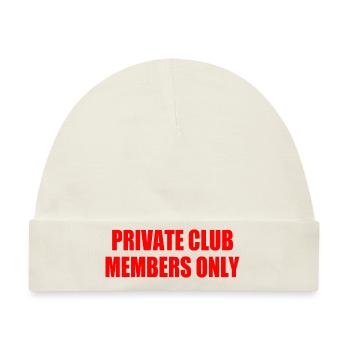 private club members only - Baby Premium Organic Mütze - Naturweiß - Vorne