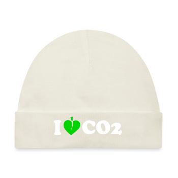 I love co2 - Baby Premium Organic Mütze - Naturweiß - Vorne
