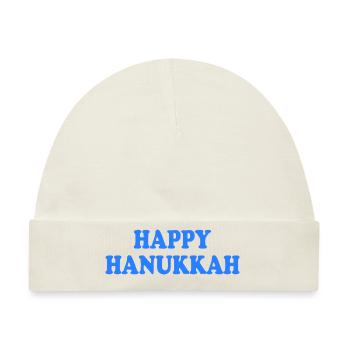 happy hanukkah - Baby Premium Organic Mütze - Naturweiß - Vorne
