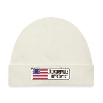 Jacksonville Flagge der Vereinigten Staaten - Baby Premium Organic Mütze - Naturweiß - Vorne