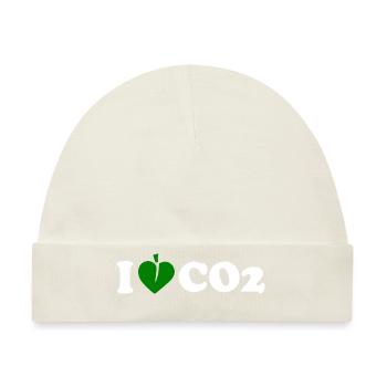 I love co2 - Baby Premium Organic Mütze - Naturweiß - Vorne