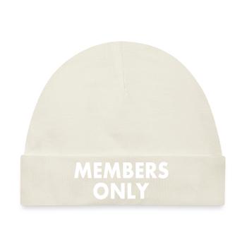 Members only - Baby Premium Organic Mütze - Naturweiß - Vorne