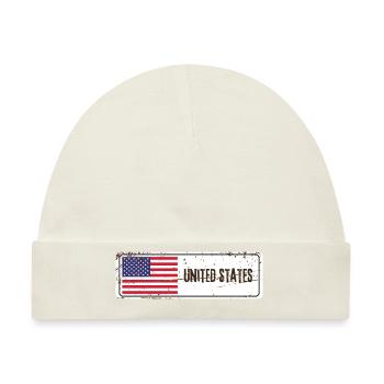 Flagge der Vereinigten Staaten - Baby Premium Organic Mütze - Naturweiß - Vorne