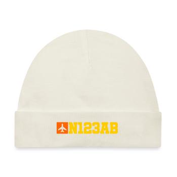 Custom Aviation - Flugzeug - Luffahrt - Pilot - Baby Premium Organic Mütze - Naturweiß - Vorne