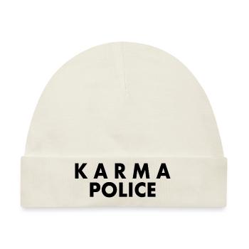 Karma police - Baby Premium Organic Mütze - Naturweiß - Vorne