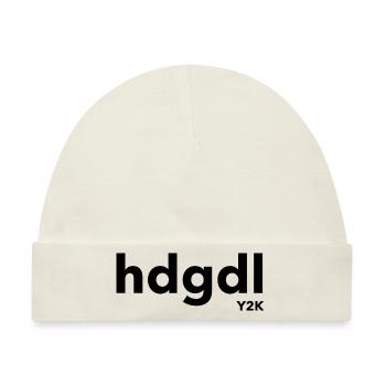 hdgdl Y2K schwarz - Baby Premium Organic Mütze - Naturweiß - Vorne