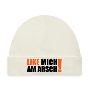 like mich am Arsch - Baby Premium Organic Mütze - Naturweiß - Vorne