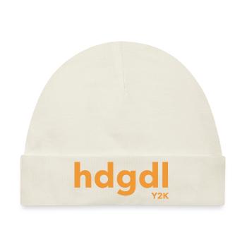 hdgdl hab dich ganz doll lieb Jahr2000 Y2K orange - Baby Premium Organic Mütze - Naturweiß - Vorne