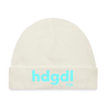 hdgdl hab dich ganz doll liebY2K türkis - Baby Premium Organic Mütze - Naturweiß - Vorne