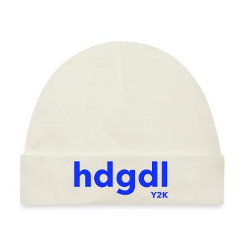 hdgdl hab dich ganz doll lieb Jahr2000 Y2K blau - Baby Premium Organic Mütze - Naturweiß - Vorne