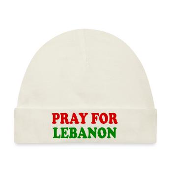 Pray for lebanon - Baby Premium Organic Mütze - Naturweiß - Vorne
